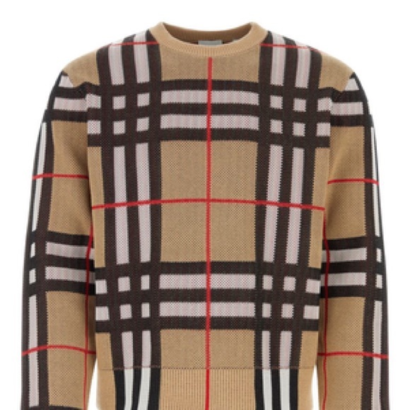 NEW & Authentic Burberry sweater in cotton blend piqué, jacquard-knitted Small. - Picture 10 of 10